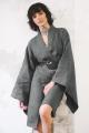 lniane kimono szare
