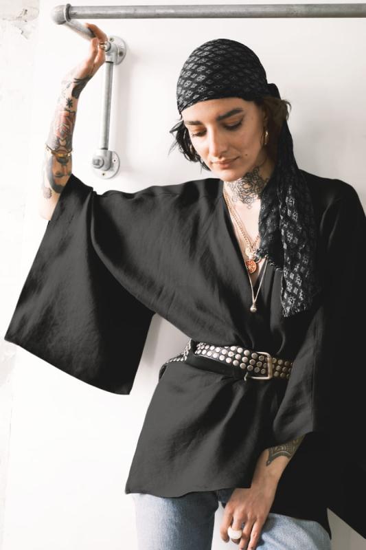 kimono czarne