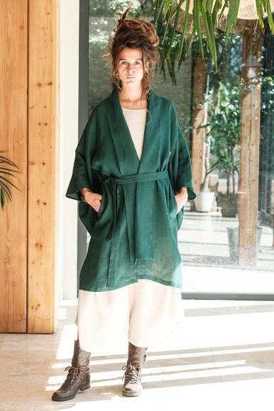 KIMONO LNIANE LONG NEW DESIGN - GREEN