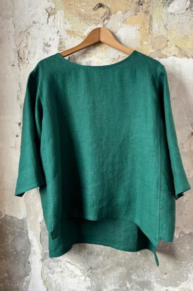 LONGSLEEVE LNIANY z kieszeniami - Butelkowa Zieleń